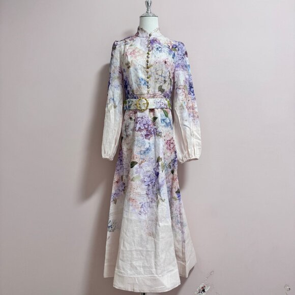 NWOT ！Zimmermann Dawning Buttoned Midi Dress - Size 1/AU6 - Picture 3 of 14